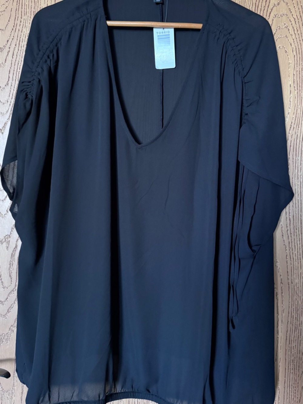 Torrid Black V-Neck Blouse